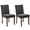 Dark gray, variant on Upholstered Dining Chairs Set of 2,Tufted Parsons Chairs with Wood Legs and Padded Seat, Modern Fabric Side Chairs for Dining Room,Green