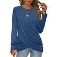 thumbnail image 2 of Women Blouses Button down Blouse Women Tops Athletic plus Size T Shirt Long Sleeve Shirt Nylon Womens Chiffon Blouses Ladies Summer Long Sleeve Dressy Shirts Shirts Pack 5 AB 2XL, 2 of 6