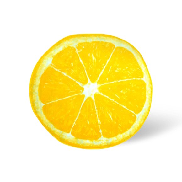 Manta redonda Toynk Lemon Slice de forro polar, 150 cm