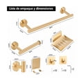 thumbnail image 4 of Juego De Accesorios Para Baño Toallero Oro Cepillado 7piezas, 4 of 5