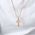 thumbnail image 3 of Metaljc Stainless Steel Cross Necklace for Men Women, Religion Fashion Jewelry Gifts, 24 In, 3 of 5