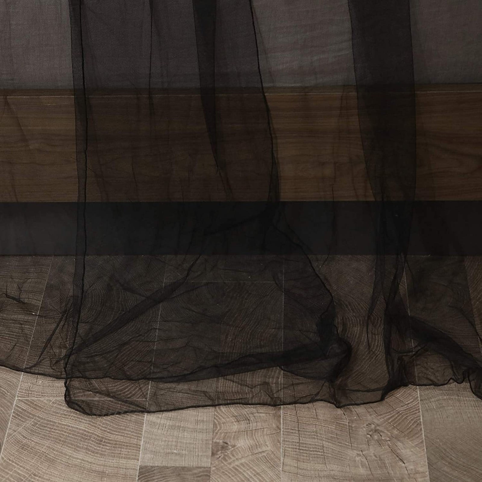 CSSJKYJ Bed Canopy for Adults, Black Canopy Bed Curtains - Canopy for Bed, Netting Room Decor, Ceiling Tent, Canopy for Single,Black