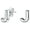Silver-J, variant on Womens ABC Alphabet Initial Stud Earrings Sterling Silver
