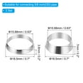 thumbnail image 2 of 5/8" Tube OD 316 Stainless Steel Compression Tube Fitting Sleeve, 2 Pack Double Ferrule Ring Tubing, Silver, 2 of 5