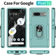 thumbnail image 3 of KOMI pour Google Pixel 8, Étui avec Protecteur d'Écran, Béquille Anneau Réglable à 360° Intégrée, Protection Militaire, Armure Antichoc - Vert, 3 of 5