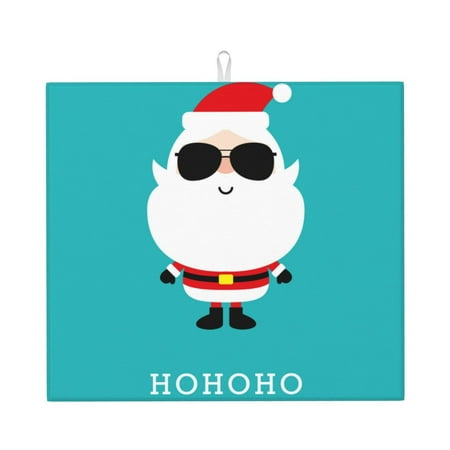 

Matuu Cute Santa Claus for Dish Drying Mat for Kitchen Counter for Kitchen and Dining Kitchen Counter Accessories 16 x18