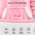 thumbnail image 4 of Sudadera portátil con capucha NORD ECO, franela sherpa, gran tamaño, rosa, 4 of 9