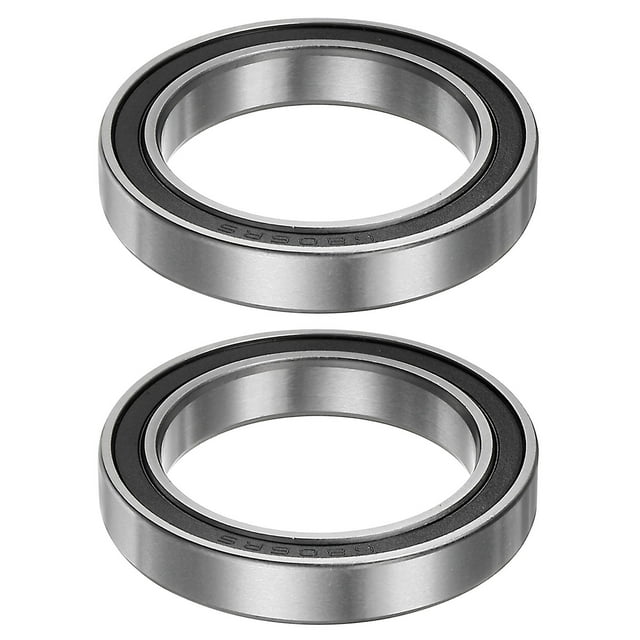 Unique Bargains 6806-2RS Roulements à Billes 30mmx42mmx7mm Acier Chromé ABEC5 Double Étanchéité Lot de 2