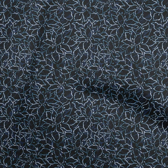 oneOone Cotton Poplin Blue Fabric Aian Batik Sewing Material Print Fabric By The Yard 56 Inch Wide