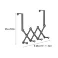 thumbnail image 3 of Thinsony Rust-proof Door Hangers Thickening Metal For Strength Simple Installation Stainless Steel Clothes white 4 Hooks, 3 of 6