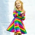 thumbnail image 5 of Cathalem Robe Décontractée pour Filles, Dessin Animé, Bord Festonné, Ligne A, Ceinturée, Rose 7 Ans, 5 of 5