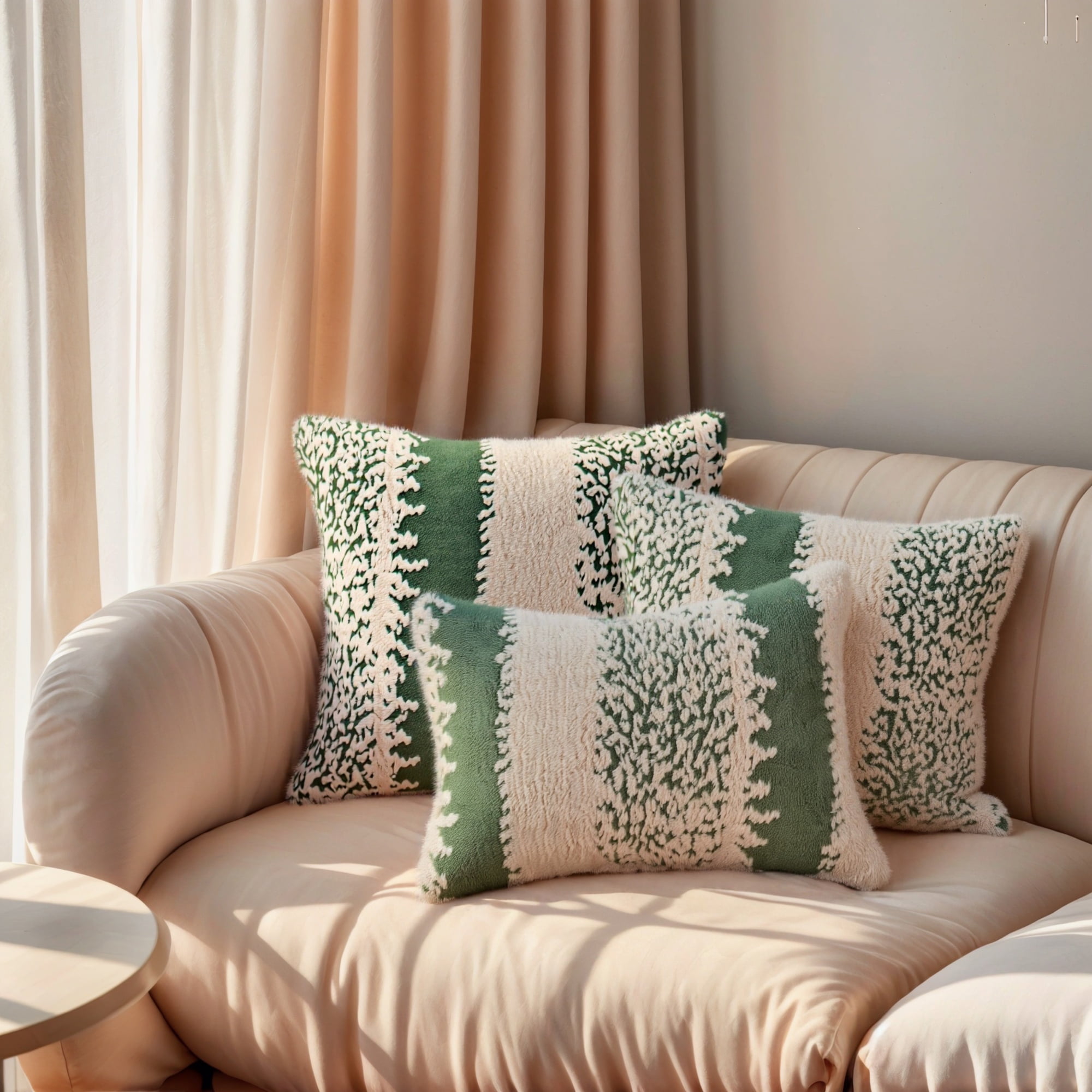 Unique Bargains Pack of 2 Plush Pillow Covers Bedroom Couch 18" x 18" Green
