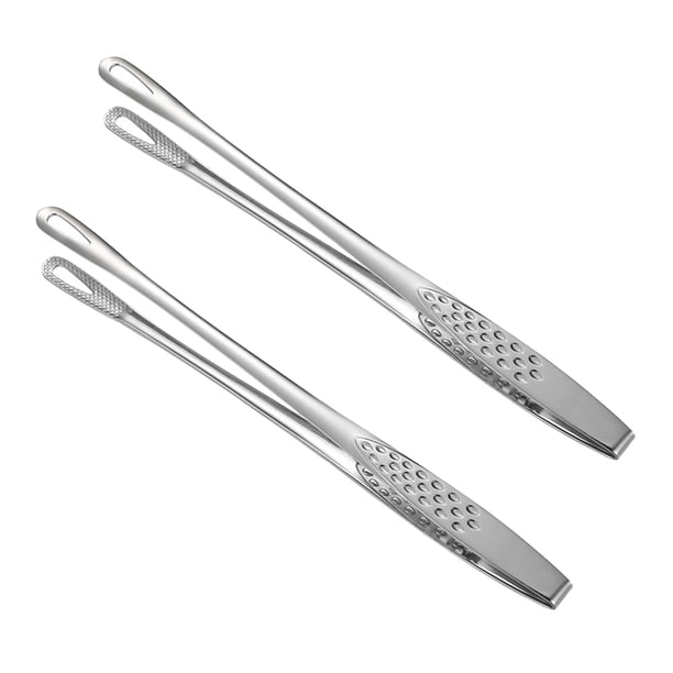 Pinzas de comida de acero inoxidable 2pcs Pinzas de barbacoa de estilo japonés Pinzas de cocina para filete de pescado frito