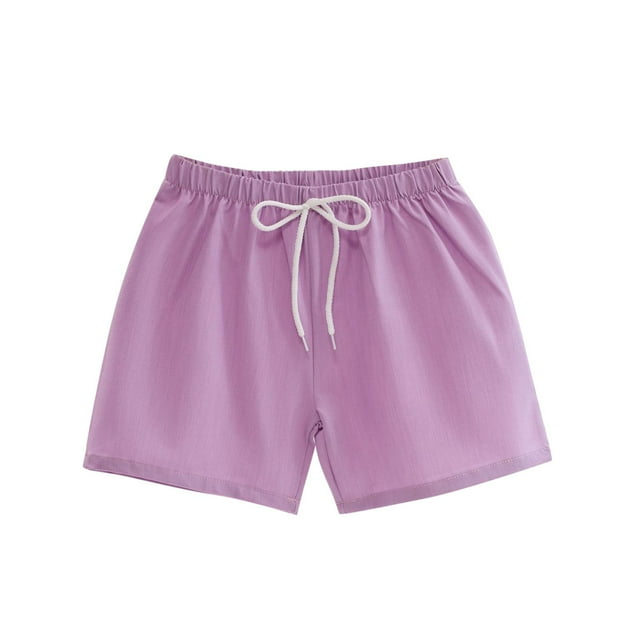 Timegard Baby Clothes Boy Girl Drawstring Lightweight Solid Color Casual Loose Thin Shorts Summer