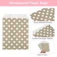 thumbnail image 3 of Uxcell 100Pcs Bolsas de Papel Kraft para Dulces, 7" x 5" Bolsas de Regalo Planas a Prueba de Grasa, Puntos Grises, 3 of 6