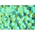 thumbnail image 1 of Ahgly Company Indoor Rectangle Abstract Turquoise Blue Modern Area Rugs, 2' x 3', 1 of 4