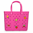 thumbnail image 5 of Time and Tru Women's Waterproof EVA Beach Tote Bag, Hot Pink, 5 of 6