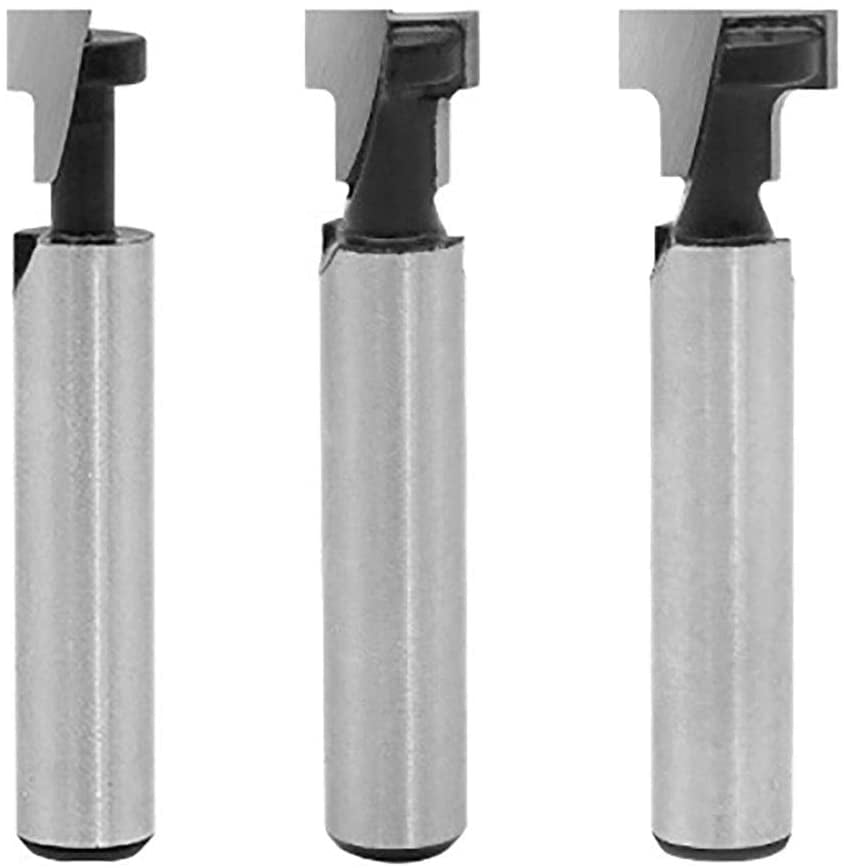 8 mm shank Tslot cutter router bit set 3 pieces cutter shaft cutter