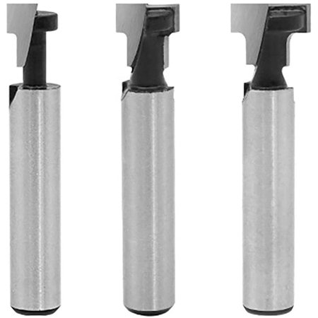 8 mm shank T-slot cutter router bit set 3 pieces cutter shaft cutter ...