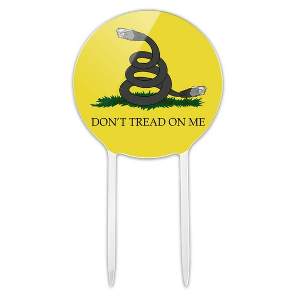 Acrylic Net Neutrality Don't Tread on Me Cake Topper Party Decoration for Wedding Anniversary Birthday Graduation