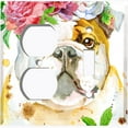 thumbnail image 4 of Metal Light Switch Plate Cover Cute English Bulldog Flower Crown DOG010, 4 of 13