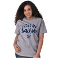 thumbnail image 5 of US Navy Anchor Logo I Love My Sailor Women's Graphic T Shirt Tees Brisco Brands S, 5 of 5