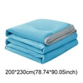 thumbnail image 3 of Cozival Queen Size Cooling Comforter for Hot Sleepers - 2025 New Blue Breathable Summer Bedding - Ultra-Soft & Smooth Lightweight Design - Prevents Night Sweats for Restful Sleep, White, 3 of 9