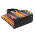 thumbnail image 3 of Lsque Vertical Stripes Pattern Leather Rivet Shoulder Bag – Elegant Genuine Leather & Microfiber PU Crossbody with Detachable Adjustable Strap, 3 of 5