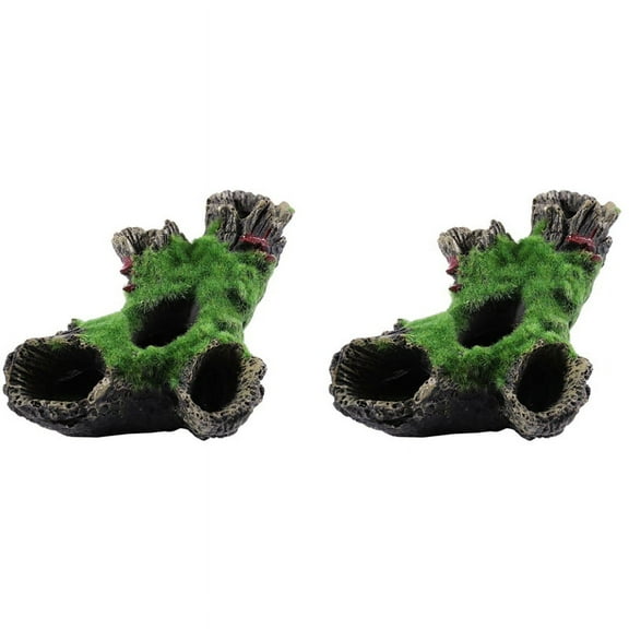 2X Fish Tank Decoration Accessories Moss Cave for Little Fish Aquarium Decorations