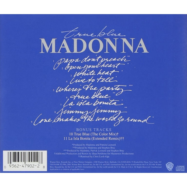 Madonna - True Blue CD, Warner Records Music & Performance