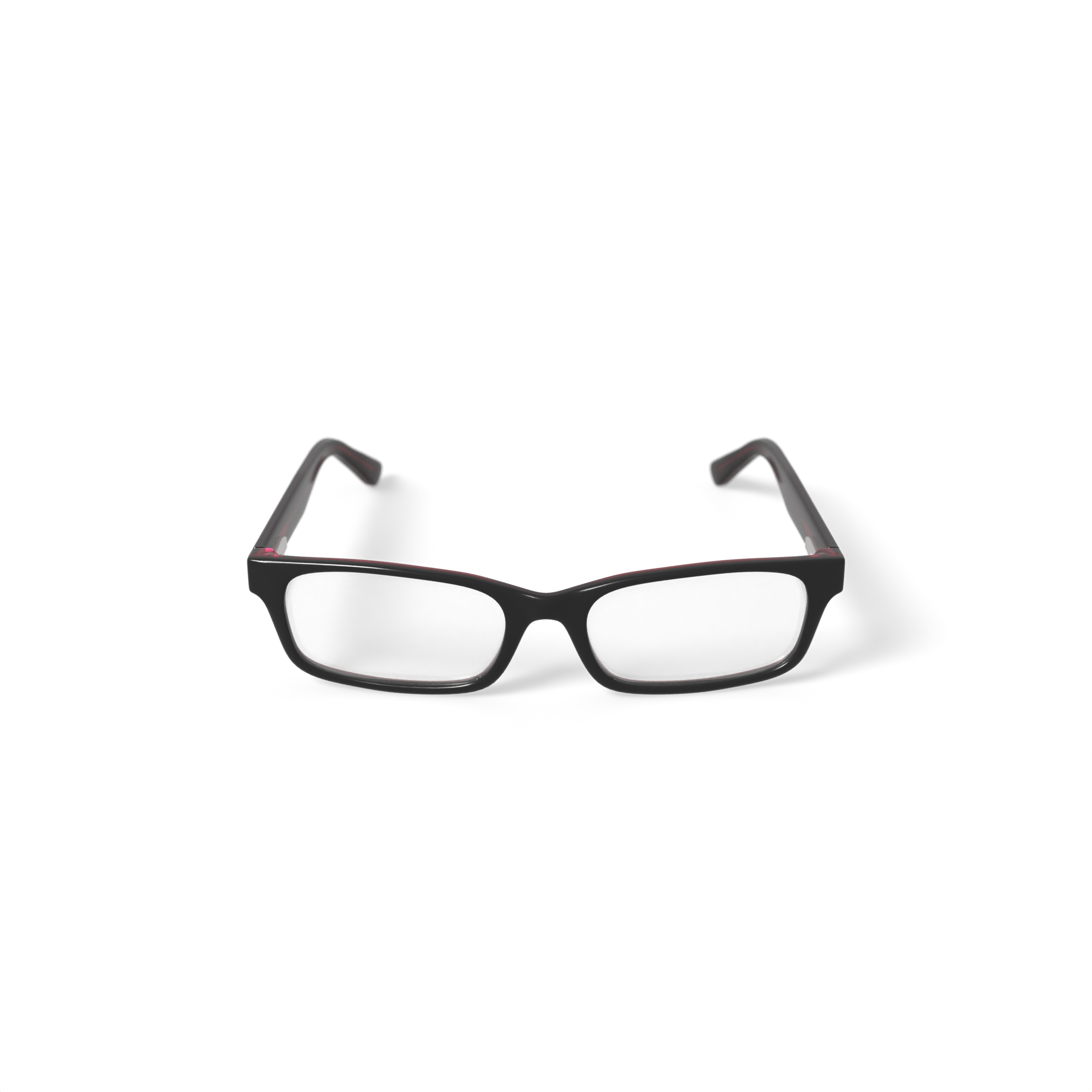 Walmart Youth FM17111 Rectangular Prescription Eyeglasses with Case, Black/Red