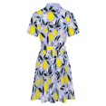 thumbnail image 6 of Lemons Blue Womens Shirt Dresses Women'S Short Sleeve Dress Turn-Down Collar Dress A Line Casuall Dress Oversize(XS-6XL), 6 of 7