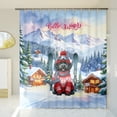 thumbnail image 3 of Hello Welcome Winter The Ski Portuguese Water Dog Snowy Day Shower Curtain PWD Portie Fishing Dog Lover Waterproof Bathroom Bathtub Curtain - 13013, 3 of 5