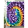 thumbnail image 2 of Abstract Ethnic Tie Dye Art Shower Curtain, Watercolor Colorful Bathroom Decor Curtains Set with Hooks, Waterproof Fabric Home Accessories， Stall 36 X 72 Inch, 2 of 6