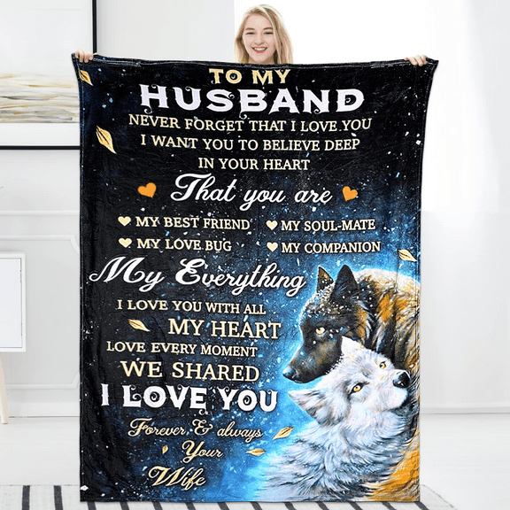 Achort 59×79in  Ultra-Soft Throw Blanket, Flannel Blanket Gifts for Husband, Husband Birthday Gift Ideas