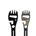 thumbnail image 2 of Becaristey Picnic Spork Metal Spoon Dining Tool Multifunctional Multipurpose Spool Hiking Space Saving Compact Size Camping Sporks, 2 of 6