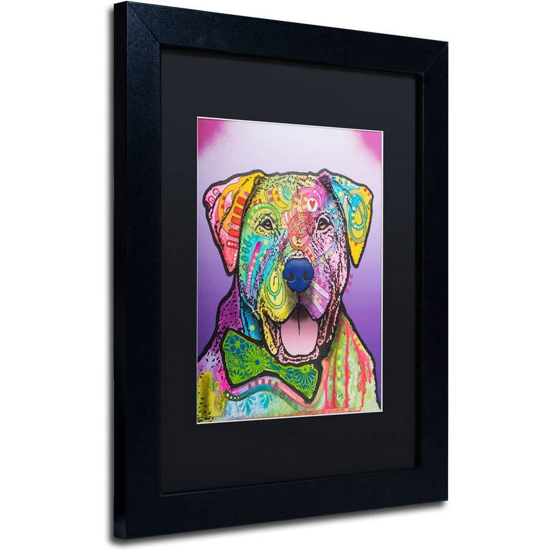Trademark Fine Art "Charlie Brown Custom-002" Canvas Art by Dean Russo, Black Matte, Black Frame