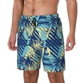 thumbnail image 2 of Uemuo Hawaiian Style Pattern Mens Swim Trunks Quick Dry Board Shorts with Mesh Lining, Stretch Beach Shorts Quick Dry No-Chafing Board Shorts-Small, 2 of 9