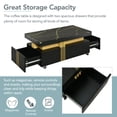 thumbnail image 4 of Furvclv Contemporary Coffee Table Cocktail Center Coffee Table With Caster Wheels Table Storage Drawers Modern Floor Coffee Table For Living Room Bedrooms Apartment, 4 of 9