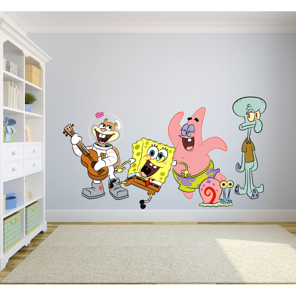 Spongebob Squarepants Complete Cast Happy Wall Graphic Decal Sticker 