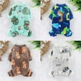 thumbnail image 5 of BAIANNAN Soft Flannel Dog Pajamas for Small Medium Large Dogs, Cartoon Animals Bear Dinosaurs Print Puppy Onesie Winter Dog Jumpsuit, 5 of 5
