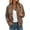 01-Brown, variant on Women's Bomber Jacket Polka Dot Zip Up Loose Fit Lightweight Waterproof Windproof Casual Coat Fall Outfits for Women for Fall Spring Daily Wear