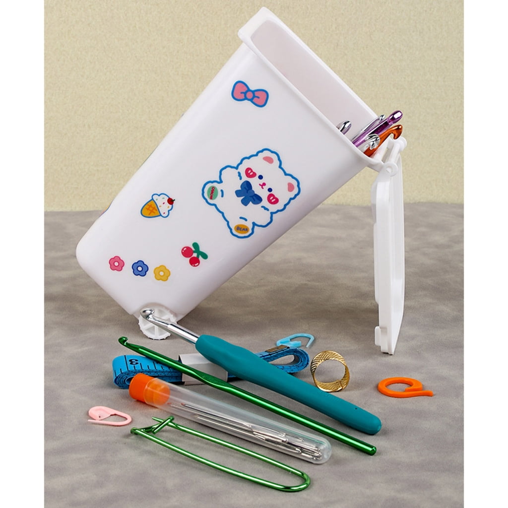 Crochet Hooks Set with Storage Case, Knitting Accessories Ergonomic Crochet Hook and Needle for Making Bag, Gloves, Sock