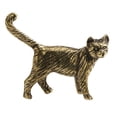 thumbnail image 1 of Cat Brass Statue Feng Shui Tea Pet Figurine for Shelf Shelves Tabletop, 1 of 8
