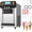 7" LCD Display - Silver, variant on Garvee Commercial Soft Serve Ice Cream Machine, 22-30L/H Countertop 3-Flavor Ice Cream Maker with 5in LCD, 2×6L Hoppers, Stainless Steel Frozen Yogurt Machine for Restaurant Snack Bar