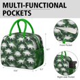 thumbnail image 6 of Womens Green Cartoon Dinosaurs Leaves Pattern Lunch Box for Work,Insulated Lunch Bag for Women,Loncheras Para Mujer,Leakproof Adult Lunch Bag for Work,Beach,Travel,Picnic,Camping, 6 of 7