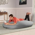 thumbnail image 6 of Jaxx Nimbus Spandex Bean Bag Chair for Adults-Furniture for Rec, Family Rooms and More, Large, Silver, 6 of 8