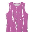 thumbnail image 5 of piuwrlz Summer Sleeveles Wide-StrapTank Tops Kids Girls Boys Lightweight Sports Vest Fashionable Round Neck Stripe Pullover Hot Pink Size 14 Years, 5 of 6