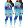 thumbnail image 5 of Seyurigaoka Two Piece Set Matching Sets Women Tracksuit Plus Size Clothing African Clothes Jogging Femme 2 Piece Sets Womens Outfits, 5 of 7