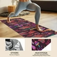 thumbnail image 4 of Colorful Mushroom Fantasy Black Pattern Hot Yoga Mat Towel Non Slip for Hot Yoga - Quick-Drying Yoga Mat Cover with 4 Corner Pockets with Travel Bag - Hot Yoga Towel Non Slip 70"x26", 4 of 6